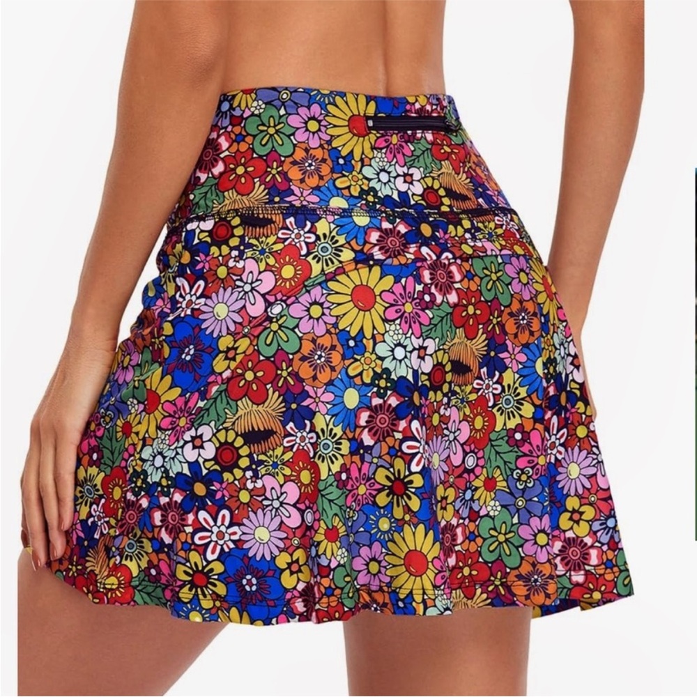 Fulbelle Floral Athletic Skort • Built-In Shorts • Colorful •Size  S